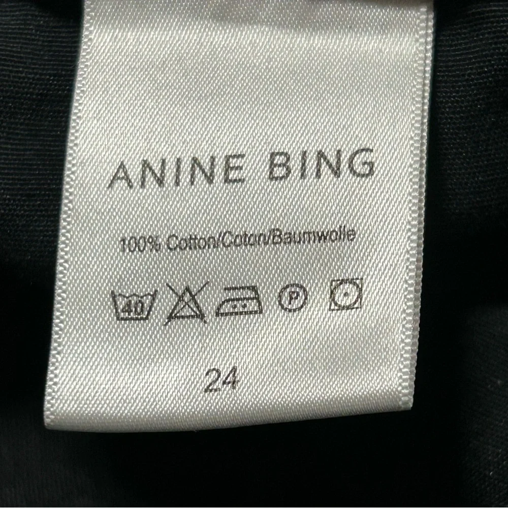 Anine Bing Sonya Straight Leg Jeans Dark Charcoal Size 24